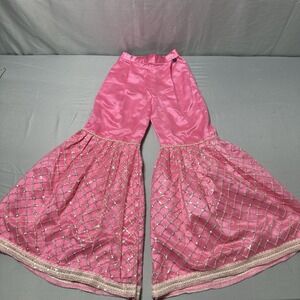 Kurti With‎ Sharara And Dupatta Size 34 Girls Pink Embellished Barbiecore